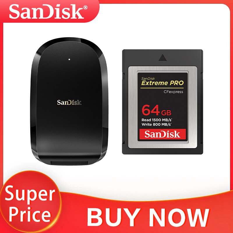 Sandisk Extreme PRO CFexpress 타입 B 카드, 카메라용 고속 메모리 카드, 4K 비디오 CFE 타입 B 카드, 64GB, 128GB, 256GB, 512GB